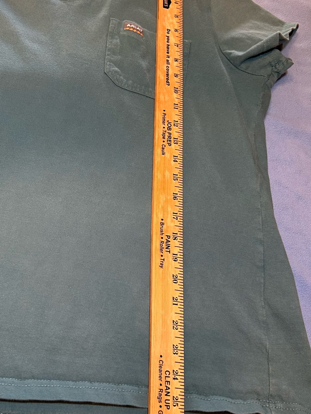 Ariat Rebar Women’s short sleeve top with front pocket. - Picture 4 of 5